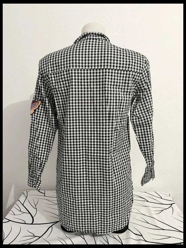 Camisa longa xadrez com bordados H&M Divided – photo 5